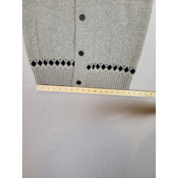 Telluride Clothing Co. Lambswool Blend Cardigan Sweater Mens Medium Fair Isle - Picture 4 of 8